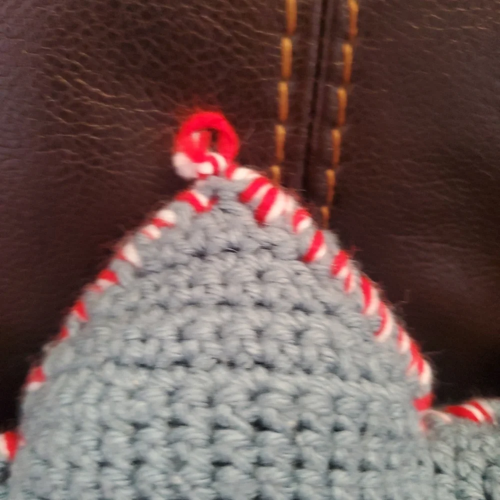 Crocheted star pillow or ornament